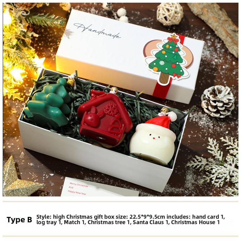Christmas Scented Candle Gift Box Set, Atmosphere, Home Handcrafted Scented Ornaments, Christmas Gifts