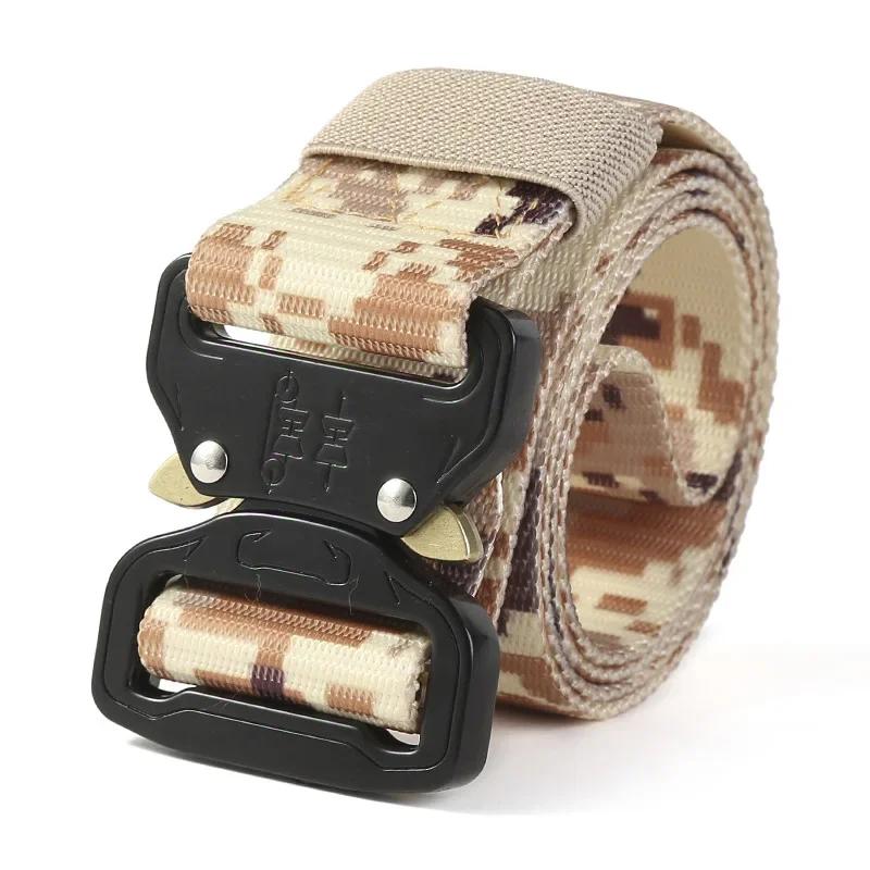 Men's - Belt Multifunctional Buckle Nylon Belt Marine Canvas Belt Metal Buckle Outdoor Hunting Camouflage Belts for Men