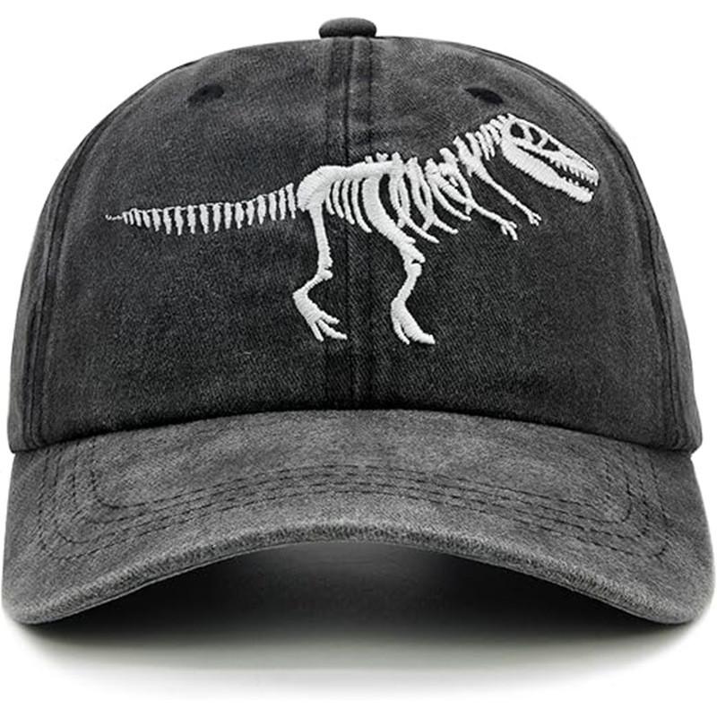 

Dinosaur Embroidered Baseball Cap With Sun Protection For Outdoor Activities чёрный