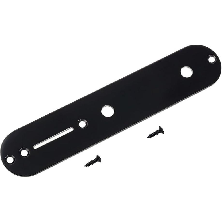 Banworks Guitar Control Plate 7.8mm (5/16") Steel Alloy Switch Control Plate for Squier Tele Electric Guitar JT/KZB-01 Black