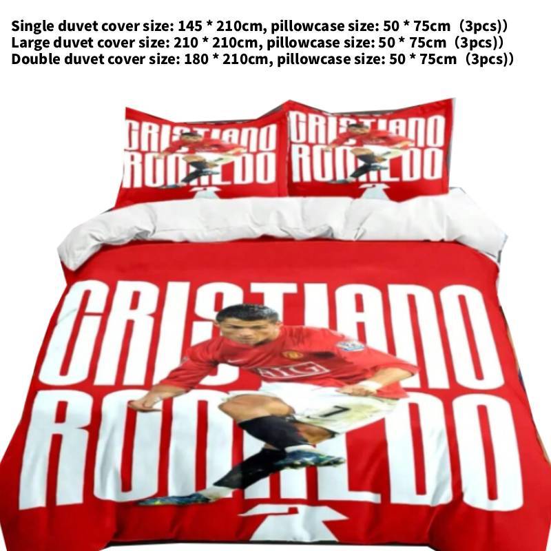 

Постельное белье с принтом Криштиану Роналду, пододеяльник, наволочка, украшение для комнаты 180x210cm
