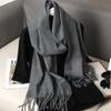62Color Solid Women Winter Scarf Warm Thicken Cashmere Shawl Outdoor Fashion Luxury Tassels Pashmina Lady Wrap Windproof Scarves