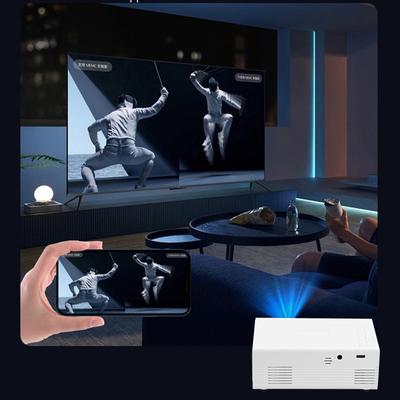 1080P Portable Mini Projector Usb Power Supply For Home Cinema Outdoor Camping Wired Phone Connection 100 Inches Screen Display