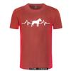 Funny Heartbeat English Bull Terrier Dog T Shirt Men Custom Pattern Cotton Short Sleeve Man Joke Present Tshirt Christmas