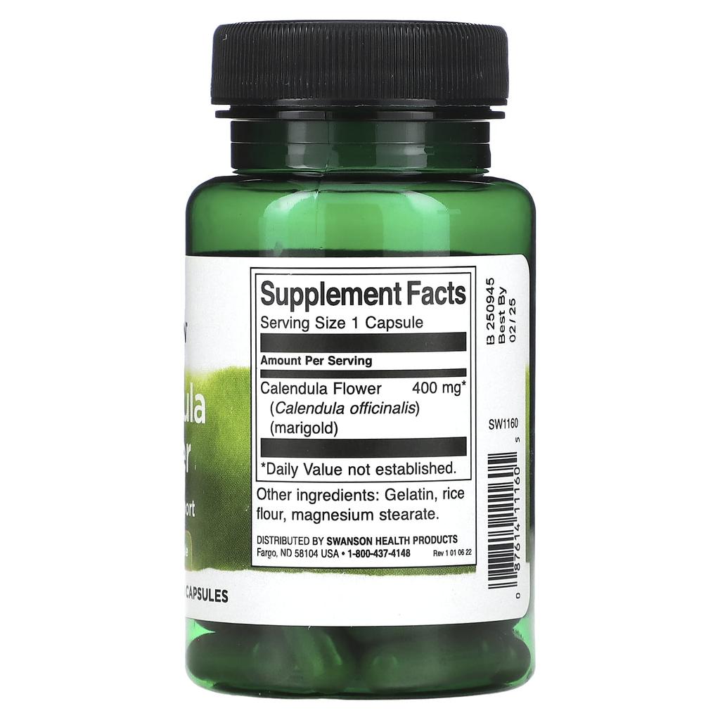 Calendula Flower, 400Mg, 60 Capsules