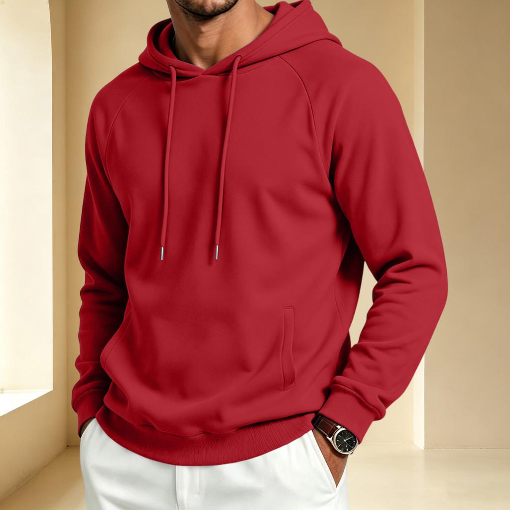 Heren Casual Raglan Lange Mouwen Hoodie