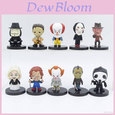 Set mit 10 Horrorfilm-Charakteren PVC-Figuren Chucky, Joker, The Crow und mehr!