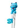 Kid Training Chopsticks Cartoon with Positioning Rings Lightweight Anti Slip Cat Pink