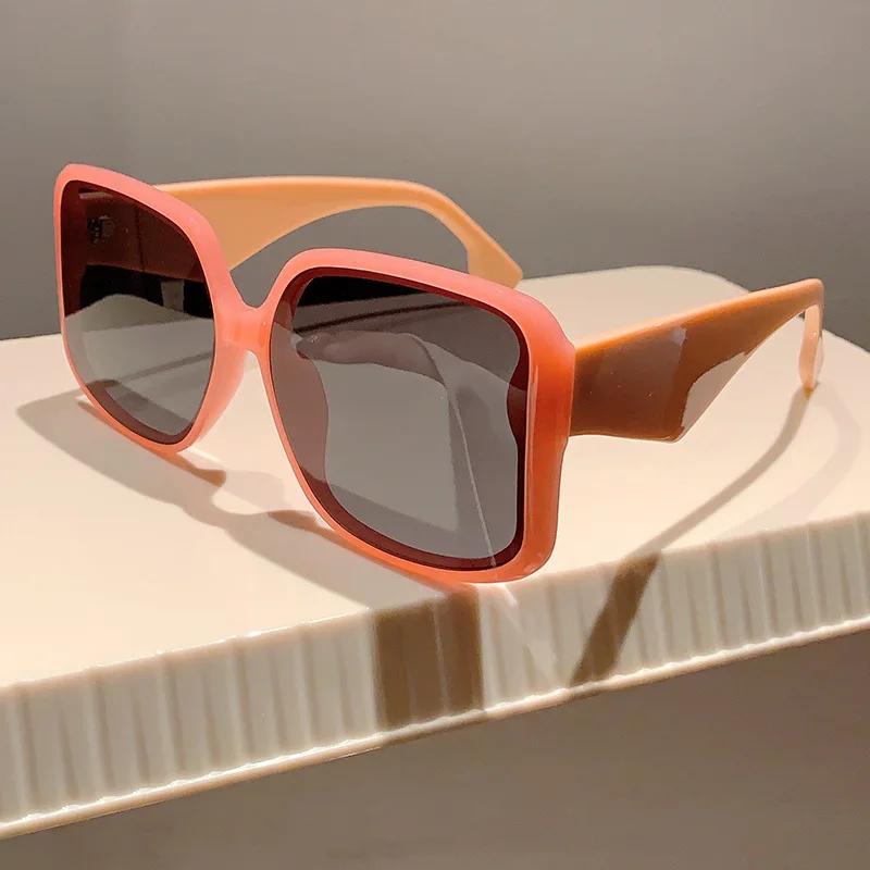 Vintage Big Frame Y2K Square Sunglasses Women For Men Sun Glasses Luxury Brand Designer Punk Popular Driving Pink Eyewear UV400