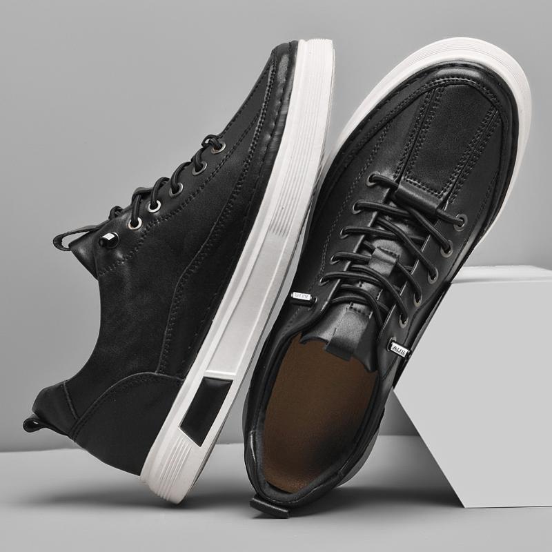 Fashion Classic Fashion Skateboard Footwear for Men Thick Soled Sneakers Anti Slip Man Casual Shoes Genuine Leather Mens Tenis Masculino