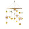 Wooden Crib Mobile Baby Bed Bell Rattle Toy Soft Felt Cartoon Bear Mobile Hanging Newborn Music Box Bed Bell Hanging Bracket Toy