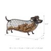 Tooarts Dachshund Wine Cork Container Iron Craft Animal Ornament Gift, Brown, 13.8 * 4.7 * 5.9inches