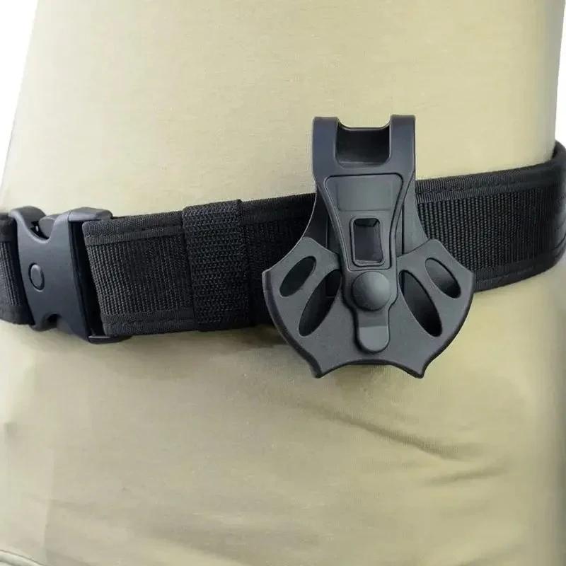 Tactical Handcuffs Holster Police Shackle Set 360 Degree Rotation Waist Belt Clip Quick-draw Handcuff Set Waist Hanging Bag