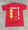 GANG OF FOUR Camiseta Unisex de Banda de Gira Regalo Para Fan Camiseta de Algodón Roja