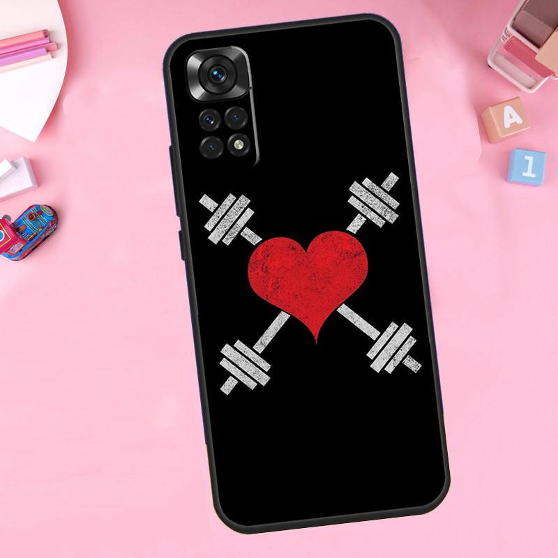 Bodybuilding Gym Fitness Quotes Case For Xiaomi Redmi Note 11 8 9 10 Pro 12 Turbo 8T 9S 10S 11S 12S Redmi 12C 10C 9C Cover