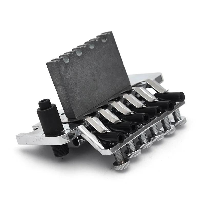 Doppel-Locking-Tremolo-Brückensystem mit Vibratohebel für E-Gitarre, Schwarz Gold Chrom Farbe Gitarrenteil