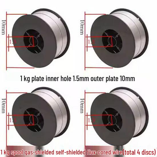 Compact Gasless MIG Welder with Self-Shielded Flux-Cored Wire, 0.5 Kg Spool, 1.0mm for Carbon Steel.