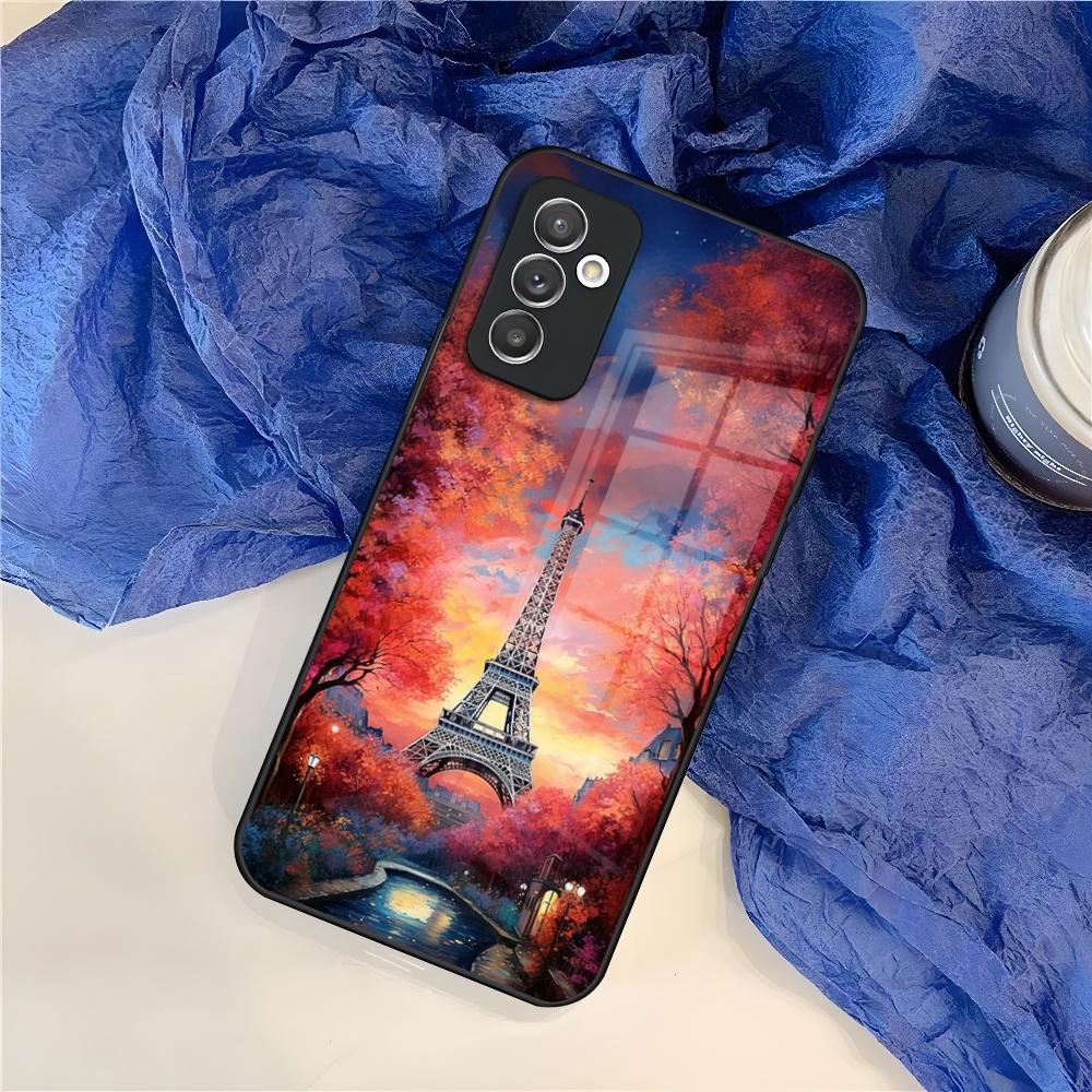 France Paris Eiffel Tower Phone Case for Samsung S25 S24 S30 S21 S23 S20 S22 Fe S10 E S9 Note 20 Pro Ultra Plus glass Cover