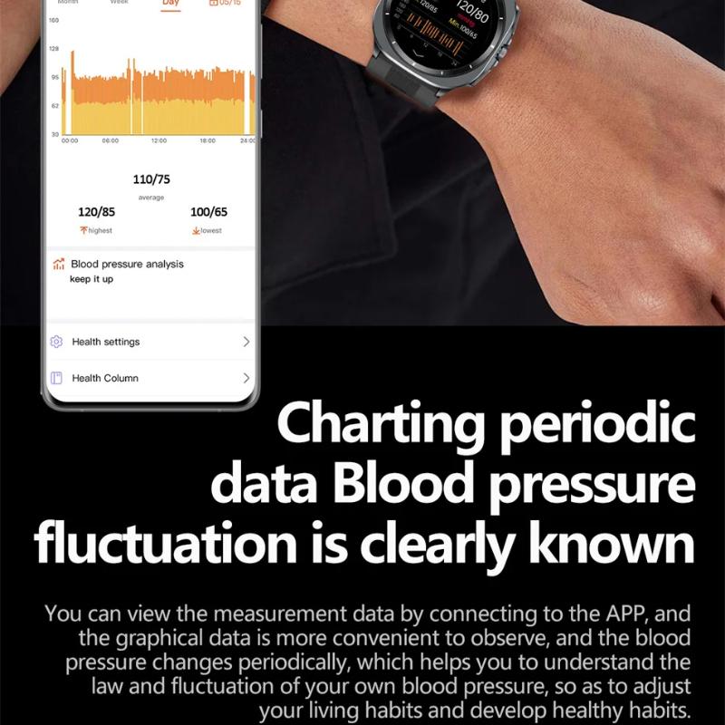 2025 Neue Luftpumpe Airbag Genaue Messung Smartwatch Herren Mikro Körperliche Untersuchung Blutdruck Sport Smartwatch