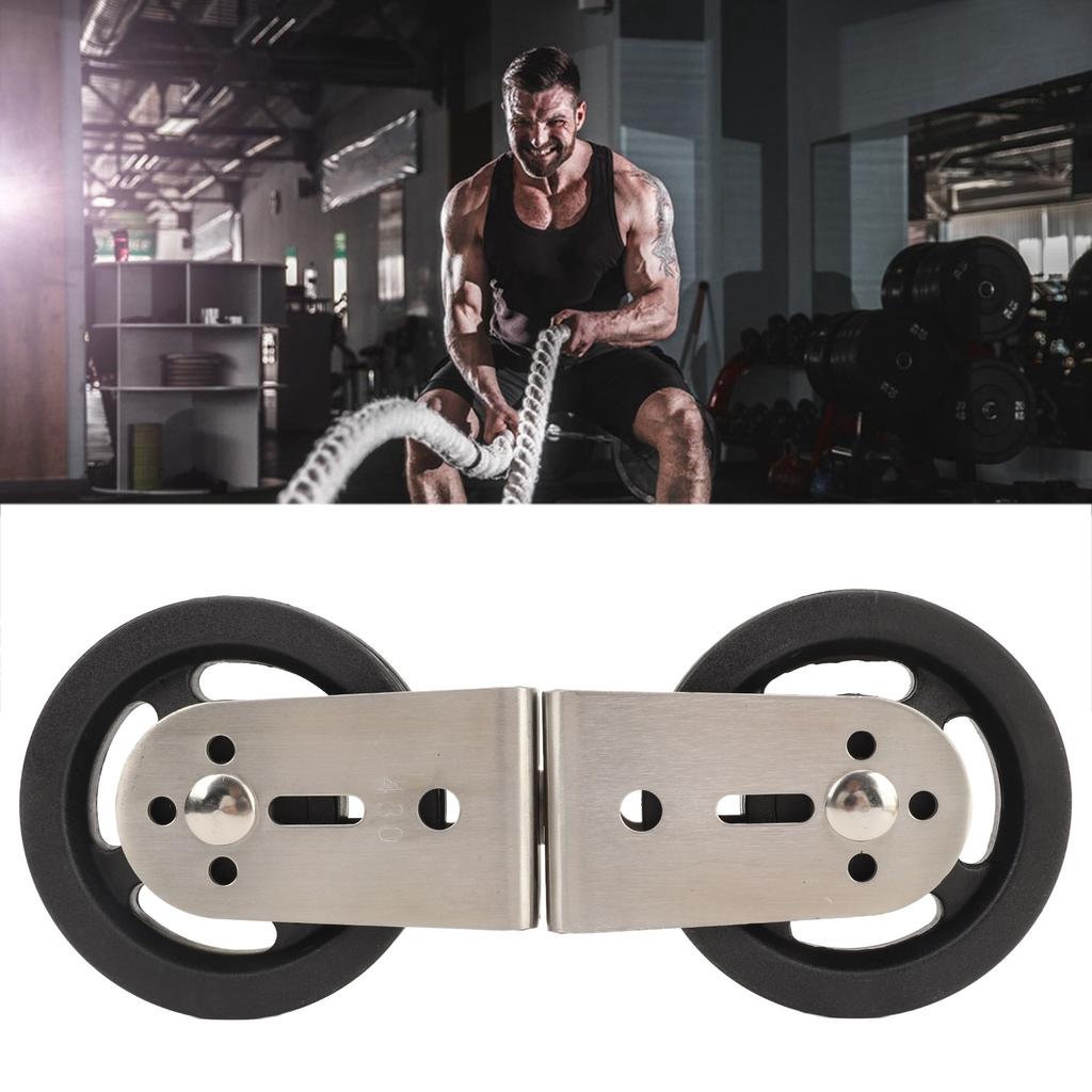 Cable Pulley Wheel 2 Way Pulley Block Stainless Steel Silent Bearing Easy Installation Pulley System Attachment for Fitness Plastic