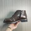 Fashion Leather Men's Chelsea Boots Outdoor High Top Shoes Fashion Business Botas Thick Bottom Male Ankle Boots Walking Shoes