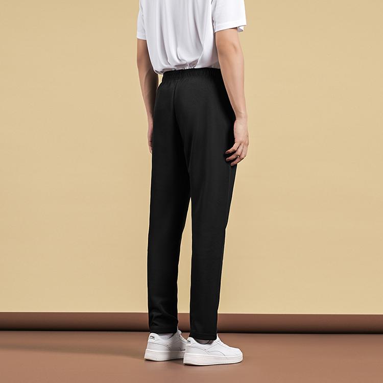 Li Ning Disney Collaboration Series Solid Color Mid Waist Loose Straight Leg Casual Pants Unisex pants Black AKLUD93-1