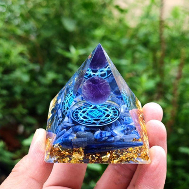 Energy Orgonite Chakra Pyramid Aura Divination Yoga Meditation Ornaments Craft