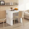 Folding dining table, extendable folding kitchen table up to 6 people, for small spaces, dining room, white
