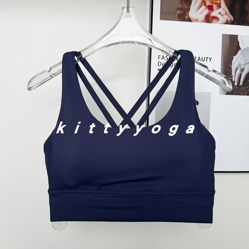 

Yoga Cross Soft Glutinous Classy Female Summer Sports Intimates Navy blue XL