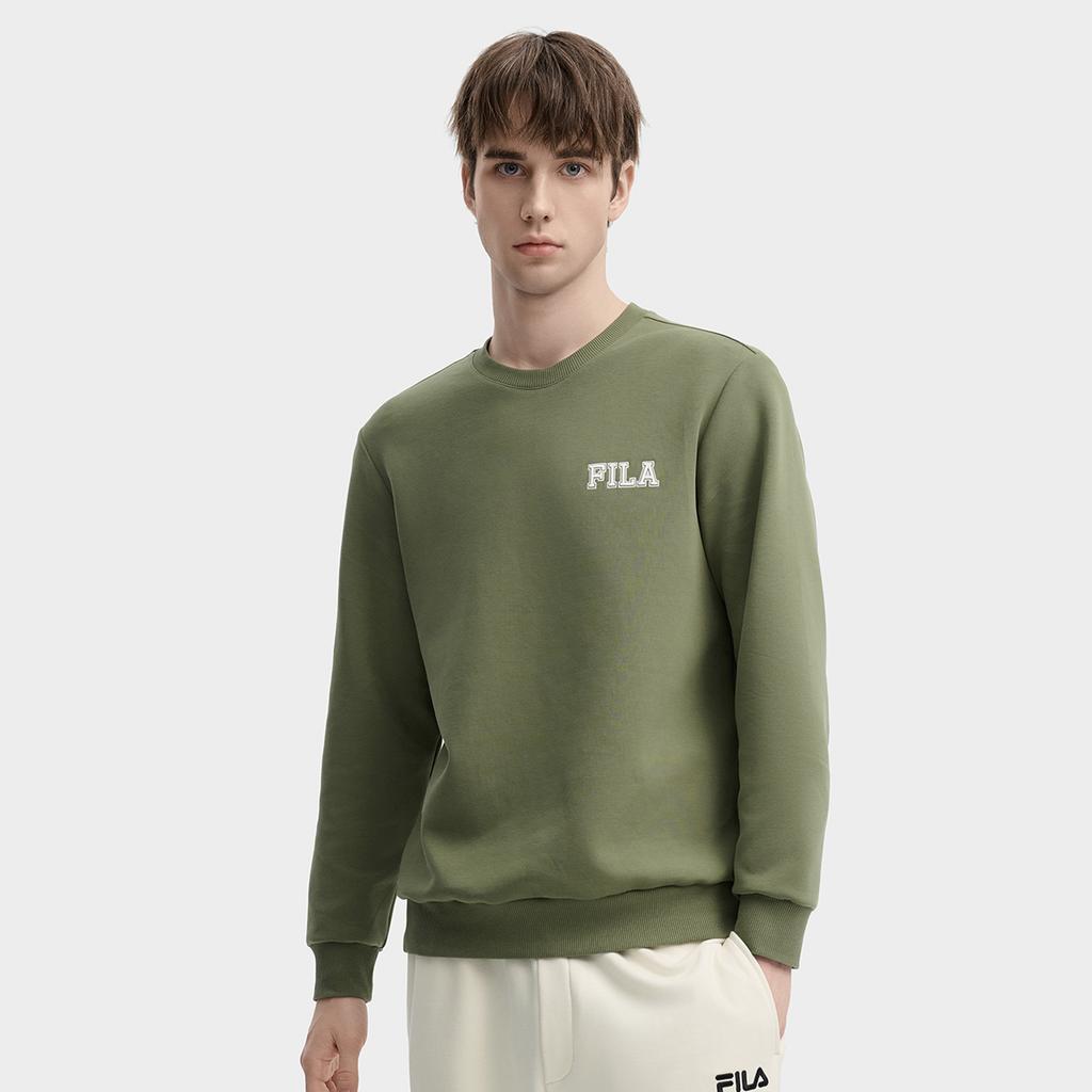 Fila Fresh Fashion Trend Hoodie Men Hoodies Military-Green F11M439211FKK