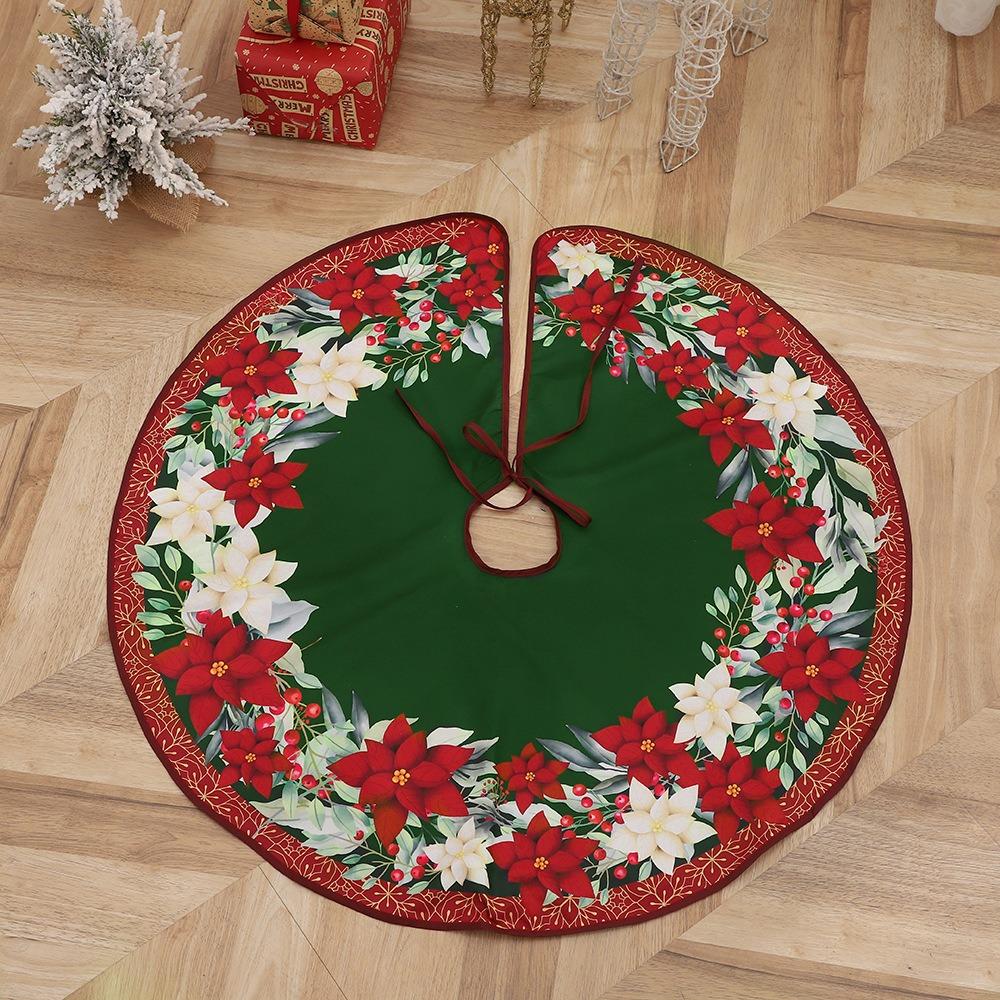 Merry Christmas Round Christmas Tree Skirt Creative Carpet Floor Mat New Christmas Base Cover