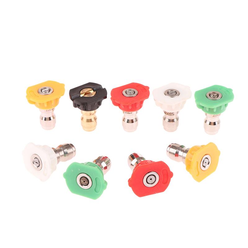 1/5Pcs 1/4Inch Quick Connect Garden Cleaning High Pressure Car Washer Spray Nozzle 0 15 25 40 Degree Watering Soap Nozzle Tip