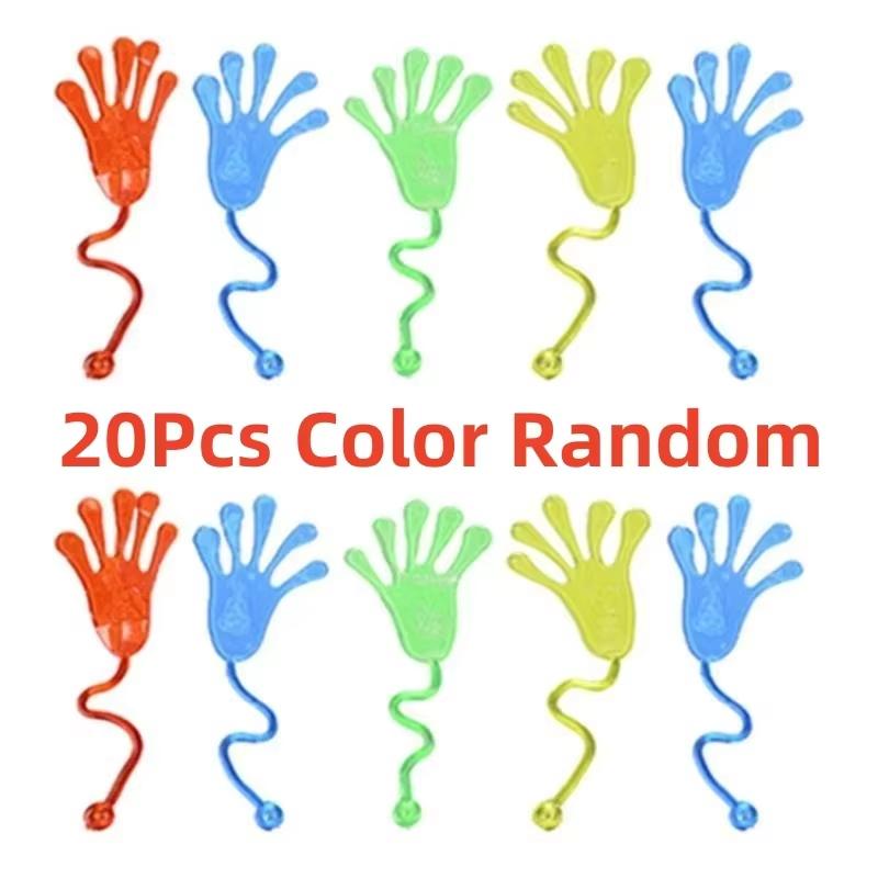 30 Pcs Funny Sticky Hands Toy Elastic Squishy Slap Palm Novelty Gift Party Game Birthday Educational Stress Relief