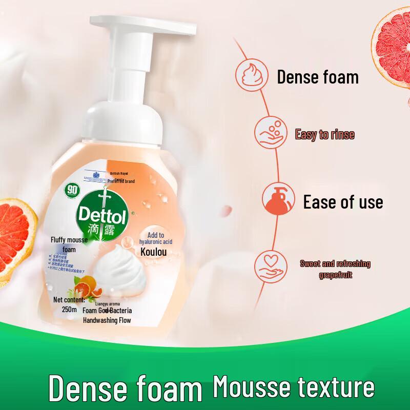 Dettol Foam Hand Wash - Grapefruit Scent (Twin Pack)