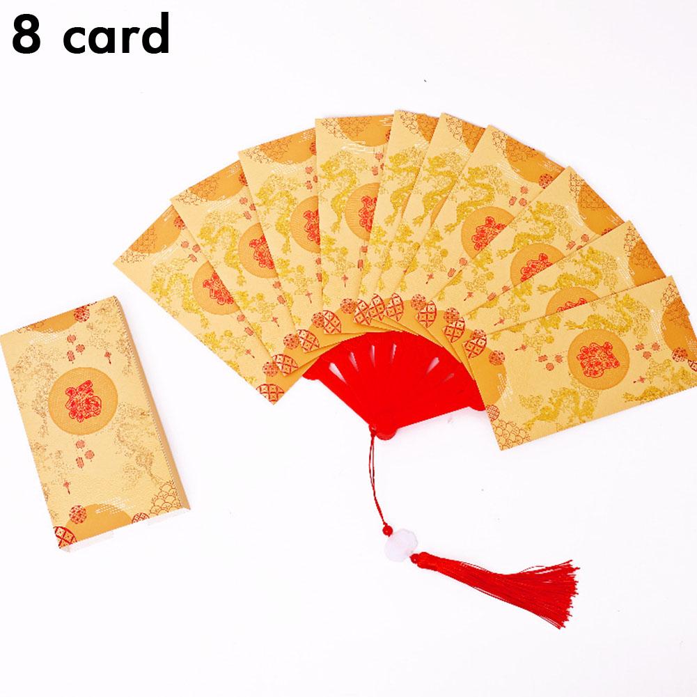 

2025 Новый год Веер Форма Красные Конверты Складной Красный Конверт Форма Красный Счастливый Лучший Складной Веер Пн U7G7 C-8 card