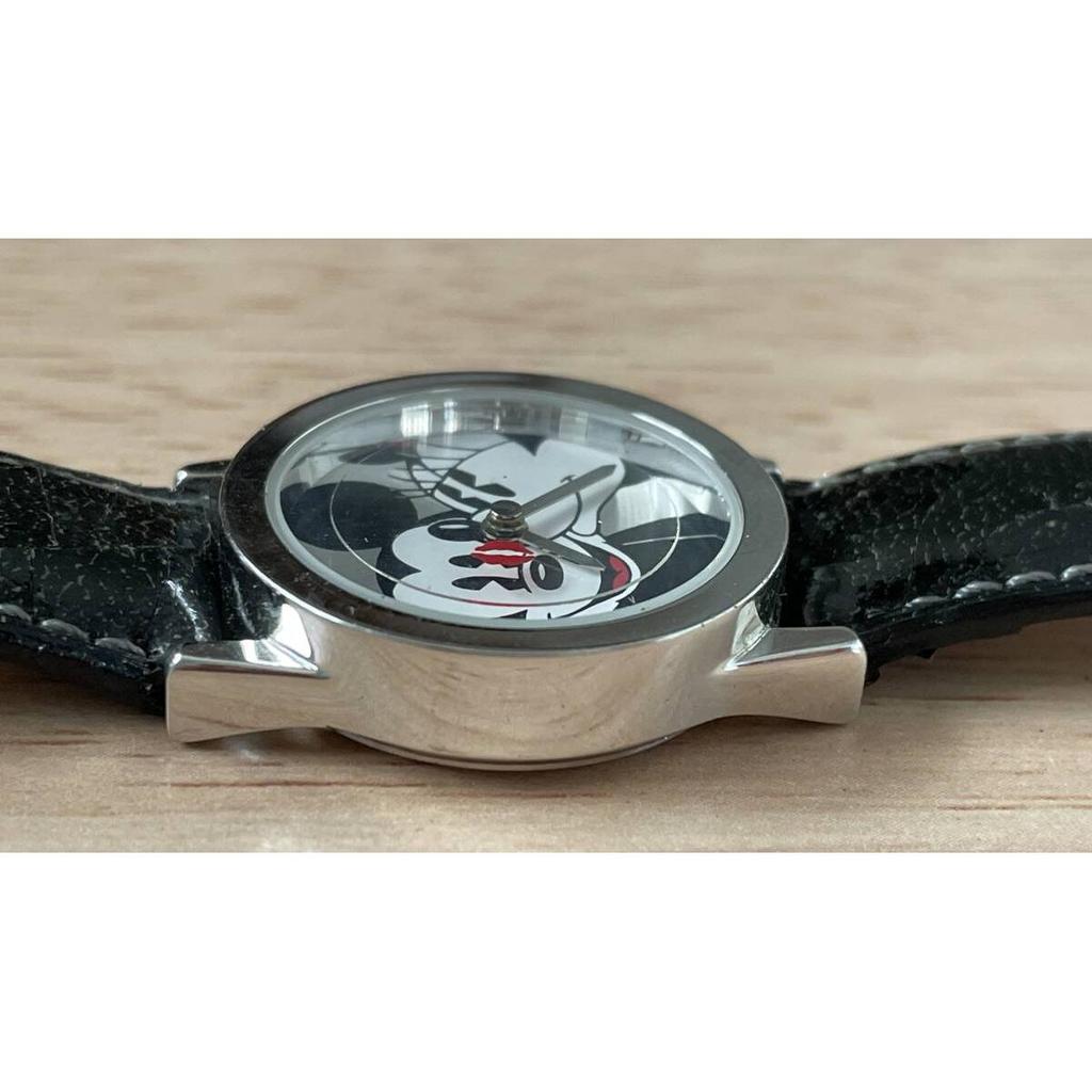 Used Free Shipping Disney Mickey Minnie Ladies Watch Silver TIMEX Analog Quartz Mickey Mouse Minnie Mouse Watch Rare Rare