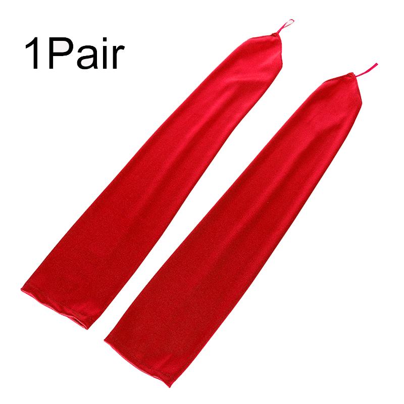 

1Pair Nylon Long Satin Evening Dress with Finger Gloves красный