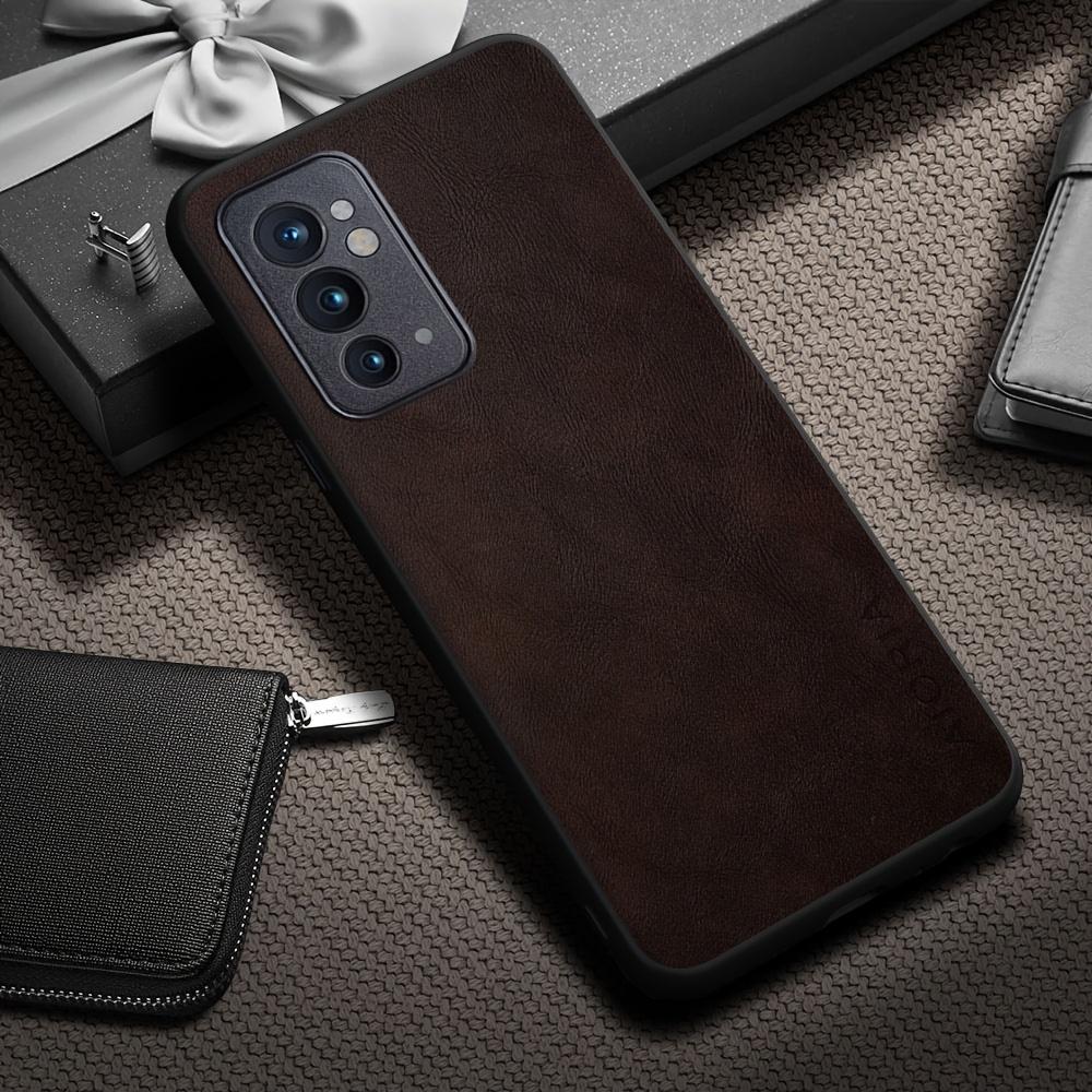 Phone Case - Luxury Retro Faux Leather Phone Case for Oneplus 9 8 7 6 Pro 9R 9RT 9 US 6T 8T 7T Pro Matte Soft Bumper Hard Back Cover Fashion Case