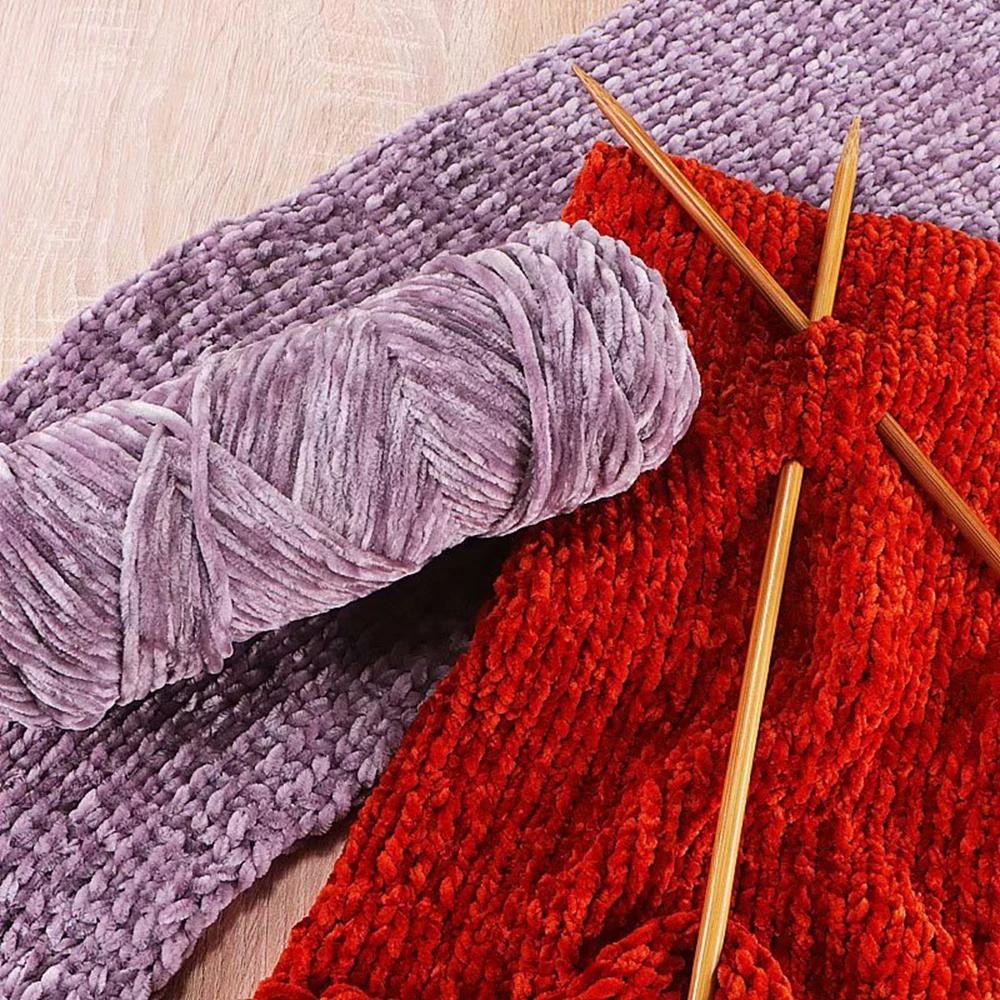 10Pcs/95g Chenille Warm Velvet Yarn Blended for Handmade DIY Knitting Wool Crochet Handmade Scarf Coat Baby Blanket and Hat
