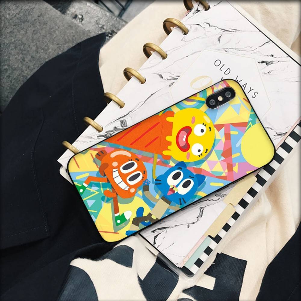 The A-Amazing World Gumball Anime Phone Case For IPhone 17 16 14 15 13 12 11 Pro Max Plus Silicone Soft Cover