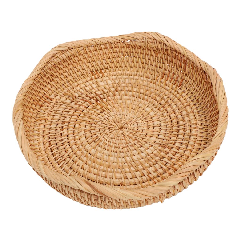   Basket Round Woven Storage Bowl Bread Fruit Serving Basket for Kitchen Dining Room Living Room