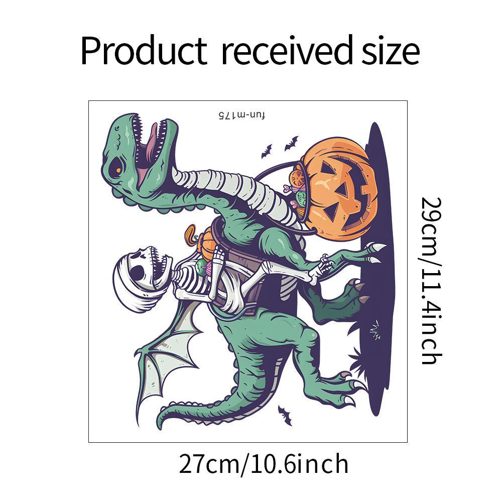 

Fun-m175 Хэллоуин Динозавр Тыква Ванная Комната Домашний Декор Наклейка на Туалет 27*29CM/fun-m175