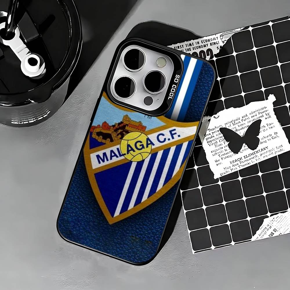 Hot M-Malaga CF Phone Case For iPhone 17,16,15,14,13,12,11 Plus,Pro Max,XS,Colored Silver Phone Case
