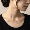 Used 4 Yondoshi K18PG Diamond Necklace 40cm 1.2g Good Condition