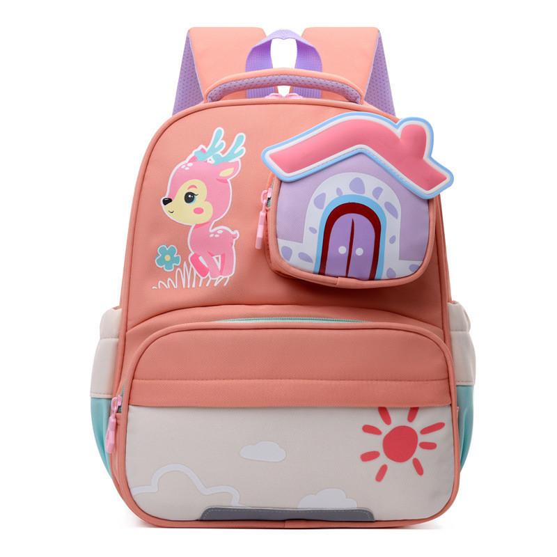 Cute Cartoon Nylon Kids Backpack For Kindergarten Boys And Girls Lightweight And Trendy