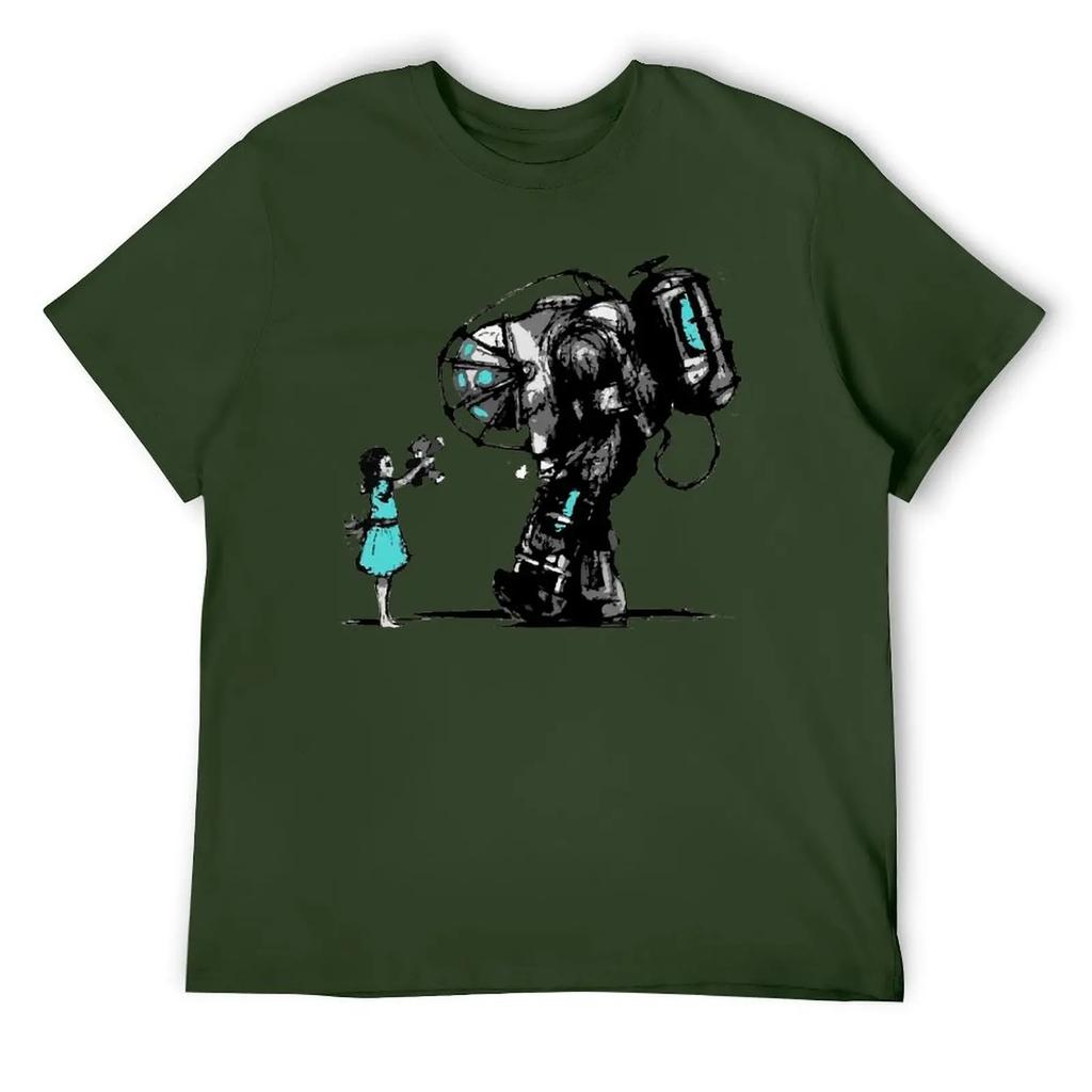 Rundhals BioShock Z T-Shirt Bewegung T-Shirt Niedlich Lustig Geek Fitness US-Größe