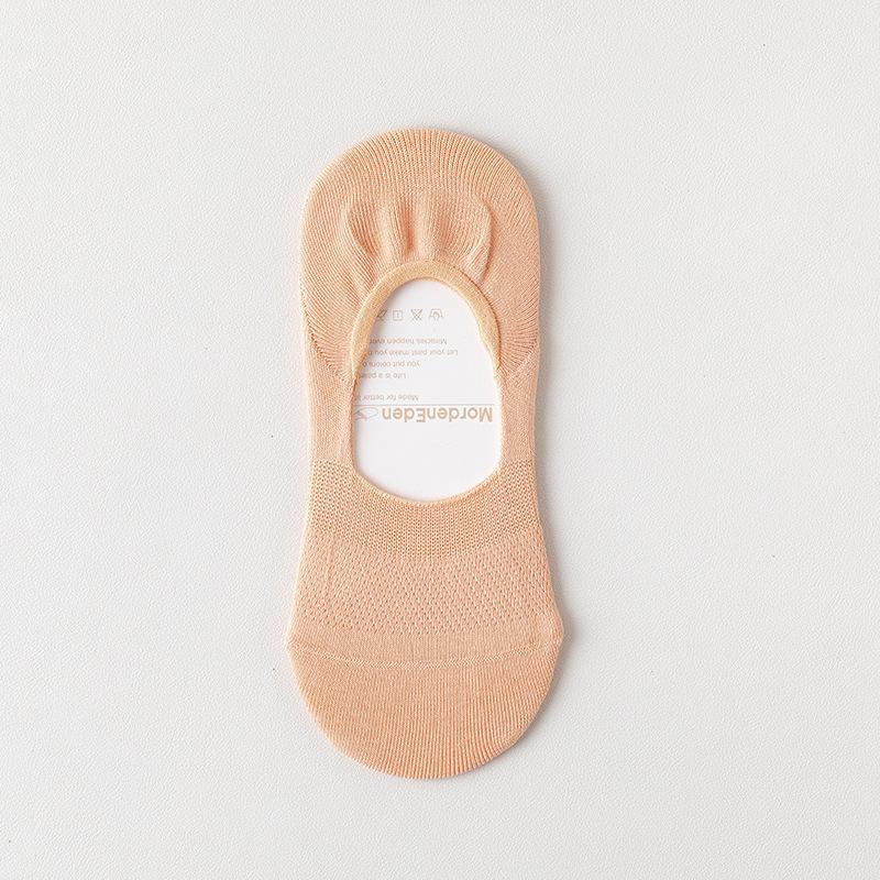 

Носки, Следки, Женские носки из чистого хлопка с нескользящей пяткой, Женские летние тонкие женские носки, Бесшовные сетчатые, С мелким вырезом, Невидимые носки 1 pair