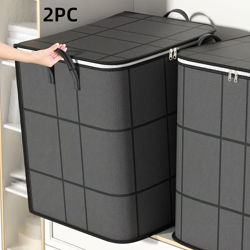 

2 шт. Ручные сумки для переезда, Большие сумки для хранения одежды и одеял, Дорожные сумки, Складные упаковочные сумки 40X50X50cm чёрный
