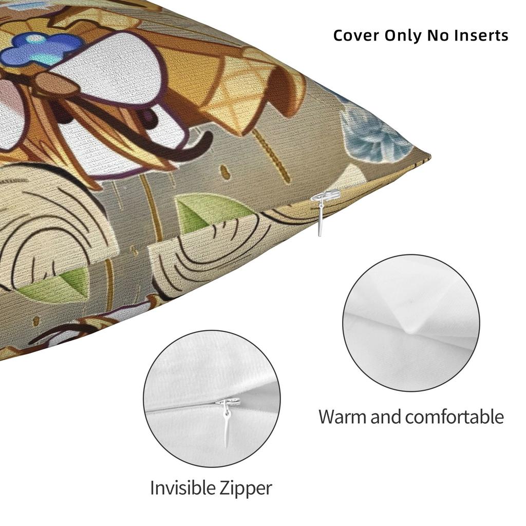 Decorative Pillowcase Cookie Run Kingdom Accessories Home  Throw Pillow Case Cover Square Multi-Size