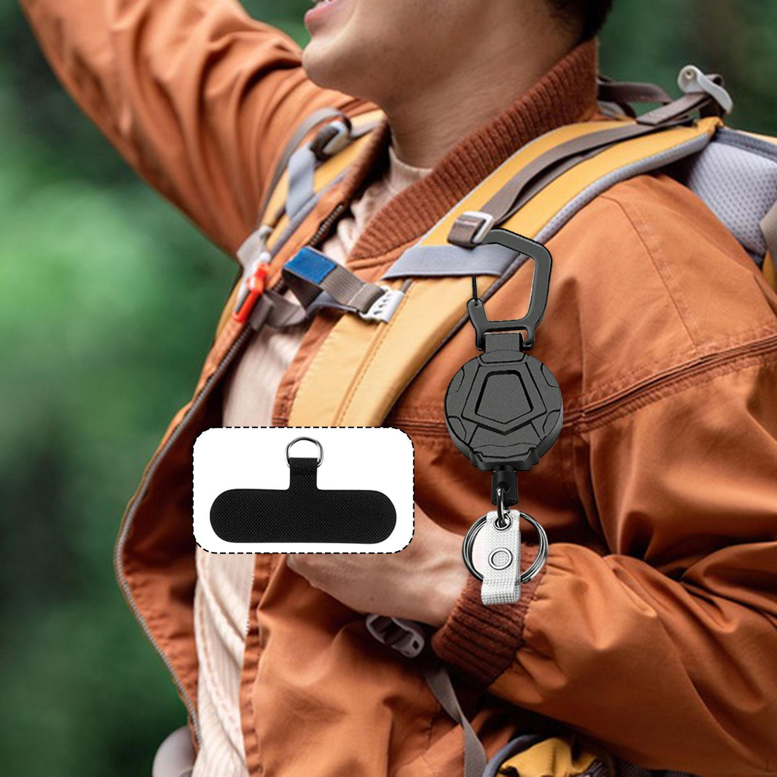 Retractable Keychain with Phone Tether ,ID Key Chain, Style F